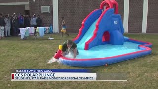 Columbus high school raises money for Special Olympics by holding polar plunge [upl. by Atinaw]