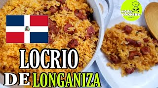 como hacer un locrio de longaniza dominicanocomo hacer locrio longaniza estilo dominicano [upl. by Sotos]