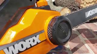 WORX 18 Inch 15 Amp Electric Chainsaw [upl. by Neroled]