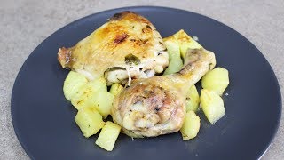 POLLO E PATATE AL FORNO IN 1 MINUTO  ricette veloci  FoodVlogger [upl. by Fillender]