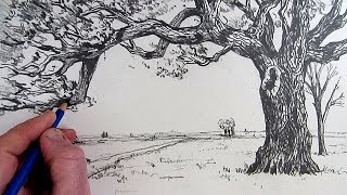 How To Draw A Tree Narrated step by step [upl. by Notnarb530]