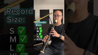 TINY VS GIGANTIC RECORDER recorder musician [upl. by Onitram]