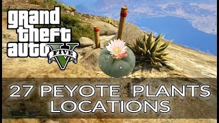 GTA 5 All 27 Peyote Plant Locations  Play as Animals  Cryptozoologist trophy \ achievement [upl. by Aseeral]