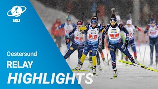 World Cup 2324 Oestersund Women Relay Highlights [upl. by Northey]