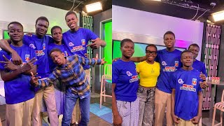 NSMQ contestants from Keta SHTS paid a visit to the host of 4KidsParadise [upl. by Ahsiemal]