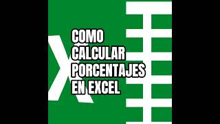 COMO CALCULAR PORCENTAJES EN EXCELexceltutorial excelfull programador tutorial parati excel [upl. by Bailey]