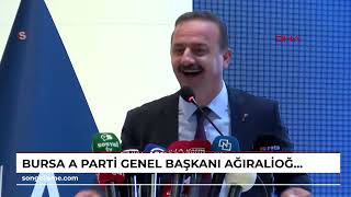 BURSA A Parti Genel Başkanı Ağıralioğlu İktidarı bütün aktifiyle pasifiyle devralıyorum [upl. by Pearce]