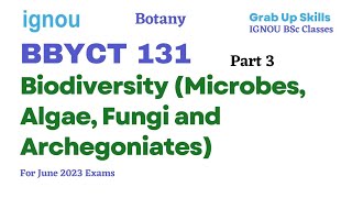 BBYCT 131  Biodiversity Microbes Algae Fungi and Archegoniates [upl. by Ennairam484]