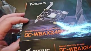 GIGABYTE WiFi 6E And Bluetooth PCIE Card GCWBAX2400R Unboxing [upl. by Guyon]