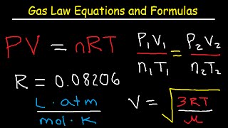 Gas Laws  Equations and Formulas [upl. by Ahsiuqal]