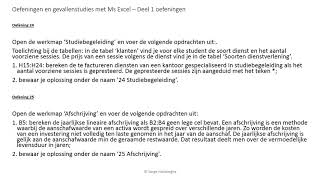 Oefeningen en gevallenstudies met Ms Excel Deel 1 oefeningen [upl. by Eenyaj]