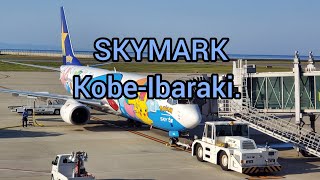 スカイマーク、神戸から茨城フライト機窓から。SKYMARK Kobe to Ibaraki [upl. by Thomasina633]