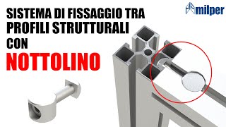 Utilizzare il Nottolino M8 diametro 20 mm per unire i Profili Strutturali in Alluminio [upl. by Sire]