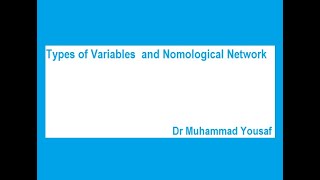 Types of Variables and Nomological Network [upl. by Juta682]