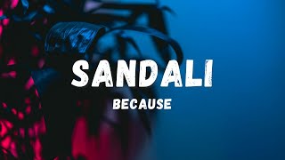 Because  Sandali Lyrics  Lyric Zone [upl. by Notluf791]