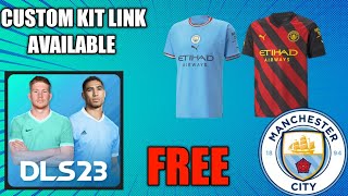 Dls 23 Manchester city All Kits And Logo  Import Manchester city Jersey And Logo In Dls 23 [upl. by Ssegrub144]