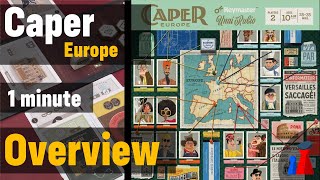 Caper Europe 1 minute Overview  Peaky Boardgamer [upl. by Eisteb]