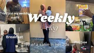 VLOGTRIED MY PREWEDDING OUTFIT AFTER 2 YEARSMORE HOME ORGANIZATION  HAUL lagosliving [upl. by Yeldahc]