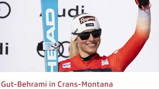 Ski Alpin Womens shortened Downhill CransMontana Highlights 2024 [upl. by Winston]