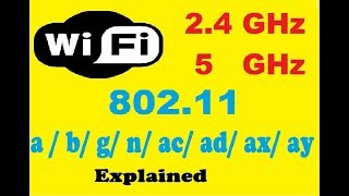 WiFi 80211 a b g n ac ax ad ay az [upl. by Endres438]