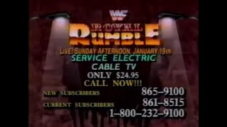 Rare 1992 WWF Royal Rumble Lehigh Valley PPV Market Specific Promo Commercial [upl. by Marucci676]