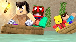 TUNEL SECRETO DE AGUA  MINECRAFT CON NOOBS MEJORES MOMENTOS 27 [upl. by Aroel]