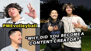 Why Did You Become A CONTENT CREATOR  PME Volleyball Interview [upl. by Omer515]