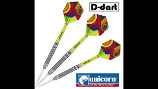 D DART STORE UNICORN STEEL TIP DARTS  24G FLAIR 5 TUNGSTEN STEEL DART SET ARROW DART KELULI [upl. by Etteroma]