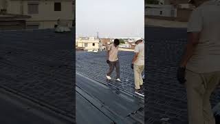 Waterproofing treatment with Clexo products named CLEXOPLASTICFELT 20 Micron HMHDPE APP membrane [upl. by Neerak]