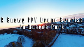 FPV Drone flight in Sunny Graves Park in the Snow [upl. by Anovad]