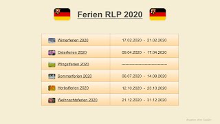 Ferien RLP 2020 [upl. by Eihs565]