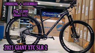 UNBOXING  ASSEMBLE  2021 GIANT XTC SLR 2 BLACK [upl. by Erusaert645]