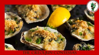 HOW TO MAKE LOUISIANA OYSTERS ROCKEFELLER IN THE OVEN EASY CAJUN RECIPE [upl. by Ambur]