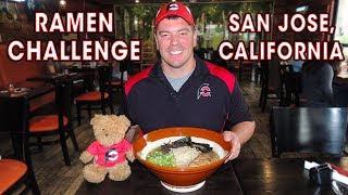 Giant JAPANESE RAMEN CHALLENGE in CALIFORNIA [upl. by Emery]