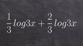 Condensing a logarithmic expression with fractions [upl. by Spaulding849]