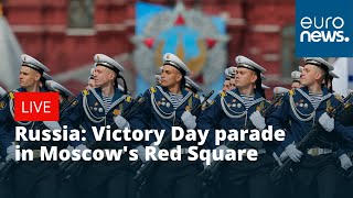 Russia Victory Day parade in Moscows Red Square  LIVE [upl. by Bj]