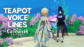 Clorinde Teapot Short Voice Lines  Dialogues  Genshin Impact [upl. by Yaron]