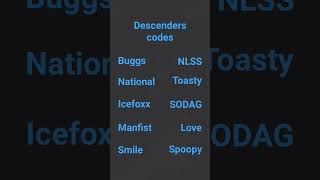 here are the codes for descenders codes [upl. by Lyrac]