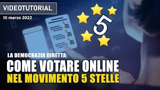 Movimento 5 Stelle come votare online video tutorial [upl. by Koosis]