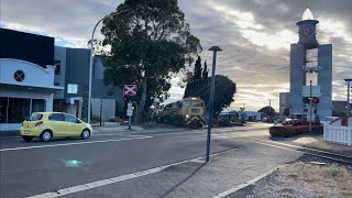 TasRail 2051 TR04 TR10 36 train Reibey Street Ulverstone [upl. by Adnicul110]