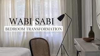 UGLY Small Bedroom TRANSFORMED into a chic WABI SABI space [upl. by Camarata]