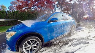 Alfa Romeo Stelvio Ti Sport Wash  Auto Fanatic [upl. by Joyan843]