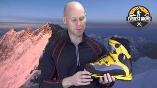 Mt Everest Equipment Reviews  La Sportiva Spantik [upl. by Nonregla]