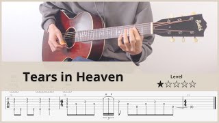 【TAB】Tears in Heaven  Eric Clapton  FingerStyle Guitar ソロギター【タブ】 [upl. by Niehaus888]