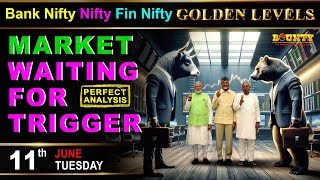 Nifty Banknifty FinNifty analysis tomorrow 10 June Trade setup Market Psychology Golden Level [upl. by Odla]