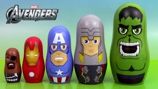 Marvel Avengers Poupées Gigognes Sachets Surprise ♥ Marvel Avengers Nesting Dolls Stacking Cups [upl. by Altis]