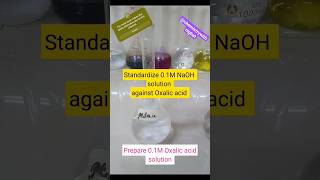 Standardize 01M NaOH against oxalic acid chemistrywithnighat yt science titration chemistry [upl. by Nylyram]