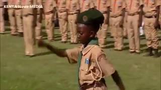 Scout paradedrillsmatching during patrons day 2018 at Statehouse Nairobi [upl. by Hameerak]