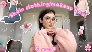 SPRING SHEIN CLOTHING AND MAKEUP HAUL [upl. by Yaral]