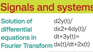 LTI system with differential eqn d2ytdx24dytdt3yt dxtdt2xt find impulse response [upl. by Siloa]